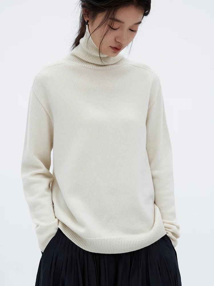 Autumn Winter Women's High Collar Knitted Sweater Saddle Shoulder Furry Inner Wear Casual Top Commute Style Loose Fit Cashmere
Autumn Winter Women's High Collar Knitted Sweater Saddle Shoulder Furry Inner Wear Casual Top Commute Style Loose Fit Cashmere