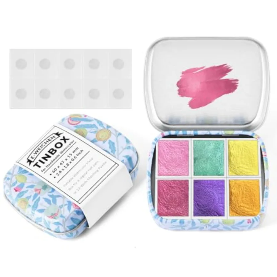 Art Supplies Handmade Watercolor Paint Set - 6 Metallic Gold Colors Half Pans Glitter Solid Water Color- Metal Case Sparkle Pea
Art Supplies Handmade Watercolor Paint Set - 6 Metallic Gold Colors Half Pans Glitter Solid Water Color- Metal Case Sparkle Pea