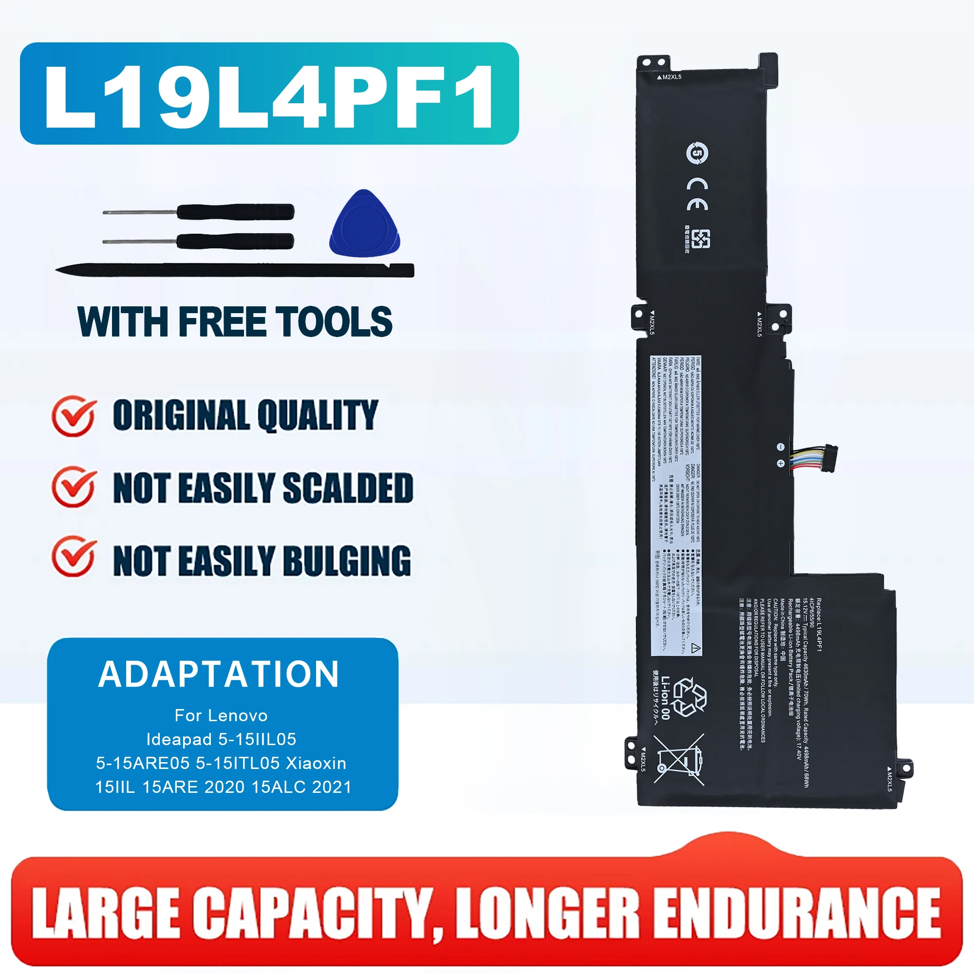 Laptop Battery L19L4PF1 L19C4PF1 L19M4PF1 For Lenovo Ideapad 5-15IIL05 5-15ARE05 5-15ITL05 Xiaoxin 15IIL 15ARE 2020 15ALC 2021
Laptop Battery L19L4PF1 L19C4PF1 L19M4PF1 For Lenovo Ideapad 5-15IIL05 5-15ARE05 5-15ITL05 Xiaoxin 15IIL 15ARE 2020 15ALC 2021