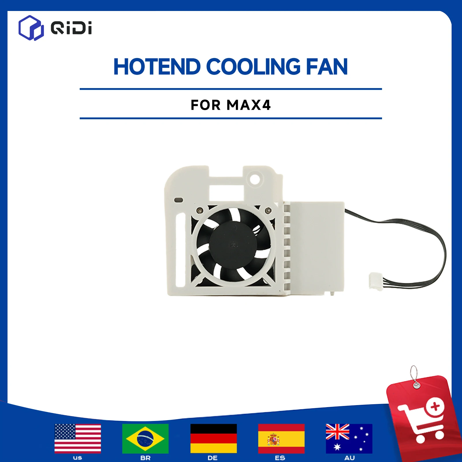 QIDI Max4 3D Printer Hotend Cooling Fan Heatsink Blower Radiator Cooler Ventilator Parts Impressora 3D Peças
QIDI Max4 3D Printer Hotend Cooling Fan Heatsink Blower Radiator Cooler Ventilator Parts Impressora 3D Peças