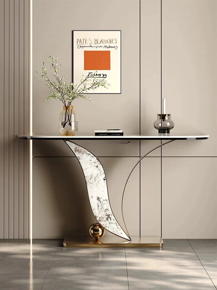 Italian light luxury rock slab enchanting platform is facing the door against the wall, modern simple decorative strip
Italian light luxury rock slab enchanting platform is facing the door against the wall, modern simple decorative strip