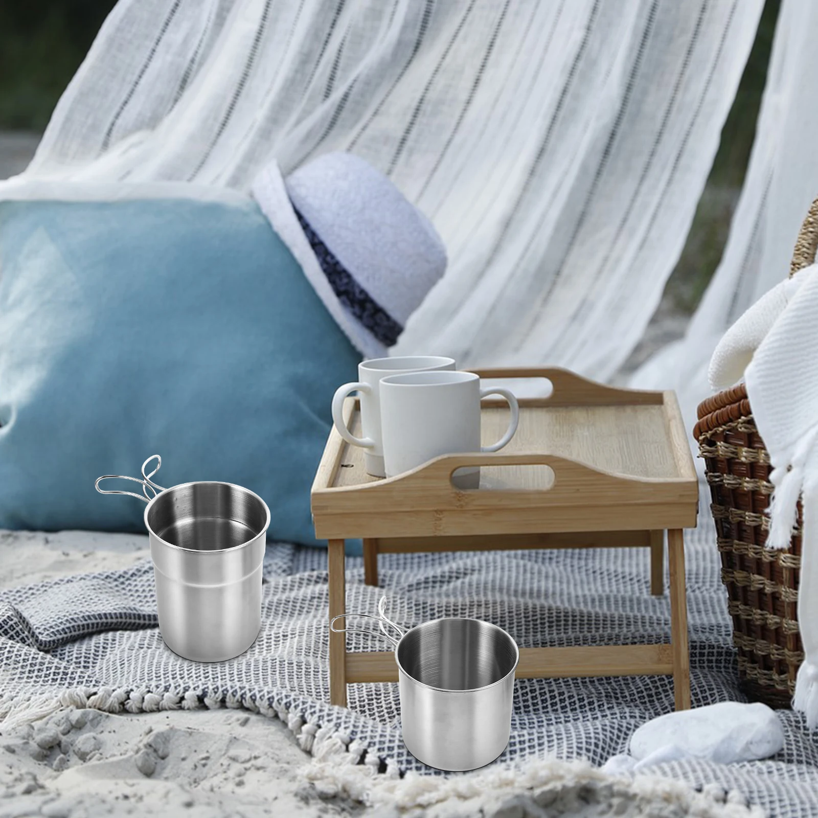 Outdoor Camping Outdoor Camping Mug Set Portable Stainless Steel Cup Mug H for Hiking Tea Coffee Gear Accessories
Outdoor Camping Outdoor Camping Mug Set Portable Stainless Steel Cup Mug H for Hiking Tea Coffee Gear Accessories