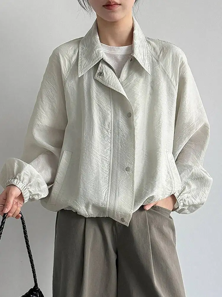 Gray Drawstring Thin Big Size Casual Jacket New Lapel Long Sleeve Women Coat Fashion Tide Spring Autumn
Gray Drawstring Thin Big Size Casual Jacket New Lapel Long Sleeve Women Coat Fashion Tide Spring Autumn