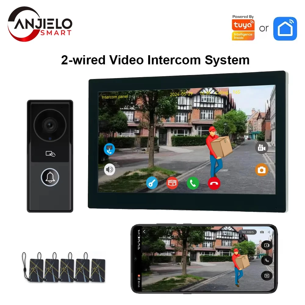 ANJIELO SMART Video Call Apartment Intercom Automatic Goalkeeper With Camera Intercom for Private House Exterior Doorbell
ANJIELO SMART Video Call Apartment Intercom Automatic Goalkeeper With Camera Intercom for Private House Exterior Doorbell