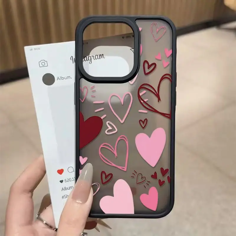 Cute Heart Print Matte TPU Phone Case For iPhone 17 Pro Max 16 15 14 Shockproof Anti-Scratch Slim Protective Back Cover
Cute Heart Print Matte TPU Phone Case For iPhone 17 Pro Max 16 15 14 Shockproof Anti-Scratch Slim Protective Back Cover