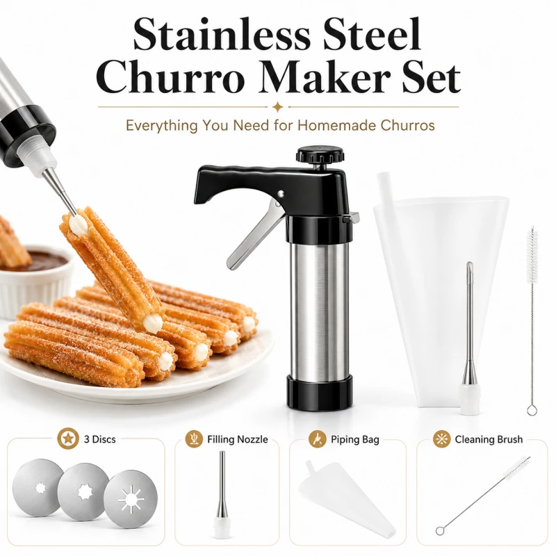 Electric Churro Maker Machine, Chinese Fried Dough Stick Cooker, 2-in-1 Churros Youtiao Dispenser, Home Snack Baking Tool
Electric Churro Maker Machine, Chinese Fried Dough Stick Cooker, 2-in-1 Churros Youtiao Dispenser, Home Snack Baking Tool