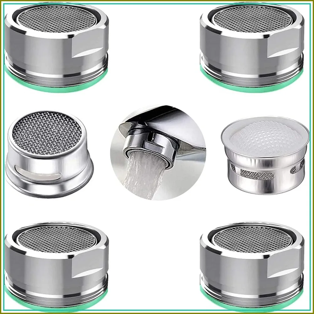 4PCS Faucet Aerator, 2 Packs Filter Replacement Parts, Brass Housing 15/16 Inch 24mm External Thread, with Gasket, for Kitchen and Bathroom
4PCS Faucet Aerator, 2 Packs Filter Replacement Parts, Brass Housing 15/16 Inch 24mm External Thread, with Gasket, for Kitchen and Bathroom