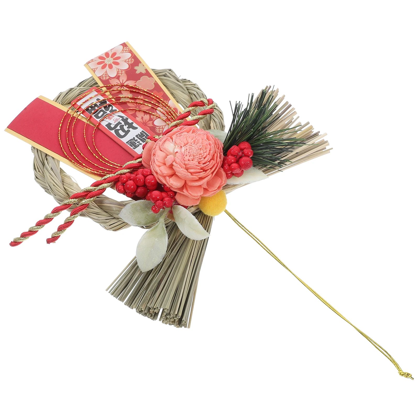 Japanese Style New Year Wreath Rustic Hanging Ornament Traditional Decorative Straw Wreath Pendant for Sushi Restaurant Festival
Japanese Style New Year Wreath Rustic Hanging Ornament Traditional Decorative Straw Wreath Pendant for Sushi Restaurant Festival