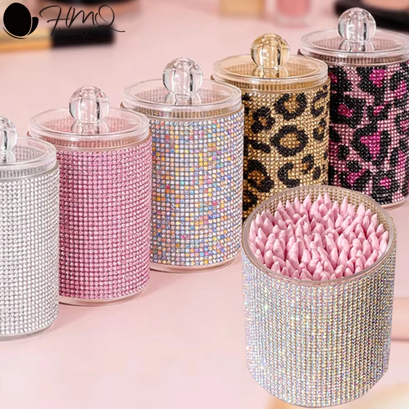 Luxury Diamond Cotton Swabs Storage Case Portable Makeup Cosmetic Organizer Dust-proof Jewelry Storage Container Makeup Tools
Luxury Diamond Cotton Swabs Storage Case Portable Makeup Cosmetic Organizer Dust-proof Jewelry Storage Container Makeup Tools
