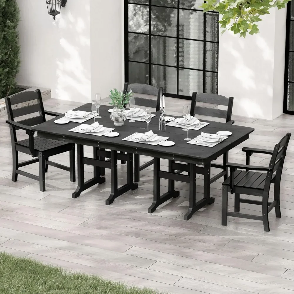 5-Piece Outdoor Dining Table Sets with Umbrella Hole, 71" L Patio Dining Furniture Set, Outdoor Table and Chairs for Garden
5-Piece Outdoor Dining Table Sets with Umbrella Hole, 71" L Patio Dining Furniture Set, Outdoor Table and Chairs for Garden
