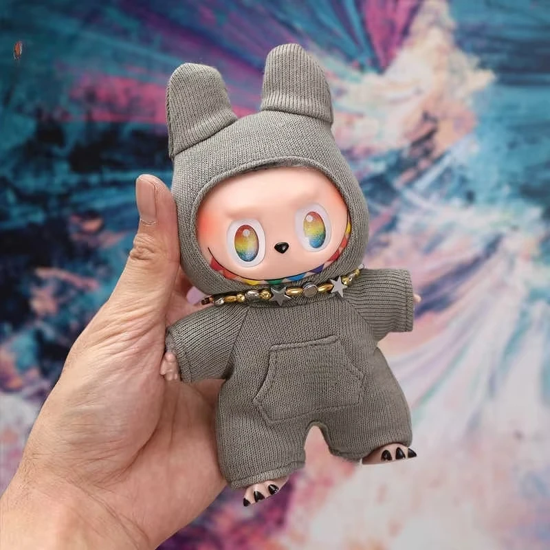 Clothes For Labubu 1st - 3rd Gen 15/17cm Dolls Cute Bunny Hooded Onesie Set Stylish Chain Accessory
Clothes For Labubu 1st - 3rd Gen 15/17cm Dolls Cute Bunny Hooded Onesie Set Stylish Chain Accessory