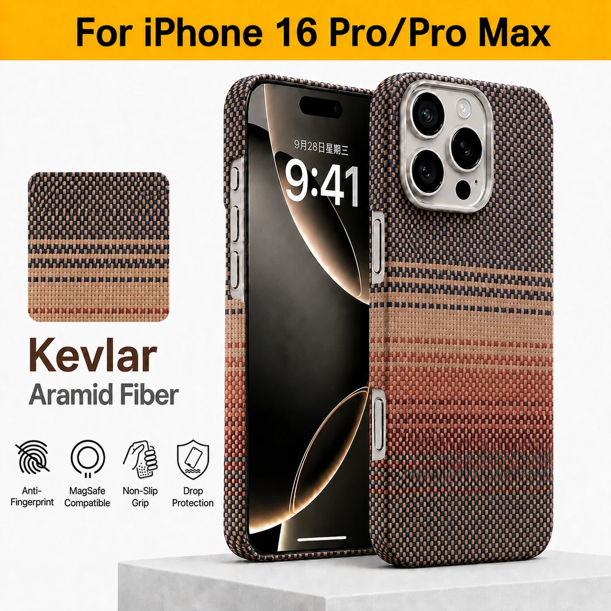 100% Kevlar Aramid Carbon Fiber Case For iPhone 16 Pro Max 16Pro With Magsafe Luxury Cover Magnetic Ultra-Thin Phone Back Case
100% Kevlar Aramid Carbon Fiber Case For iPhone 16 Pro Max 16Pro With Magsafe Luxury Cover Magnetic Ultra-Thin Phone Back Case