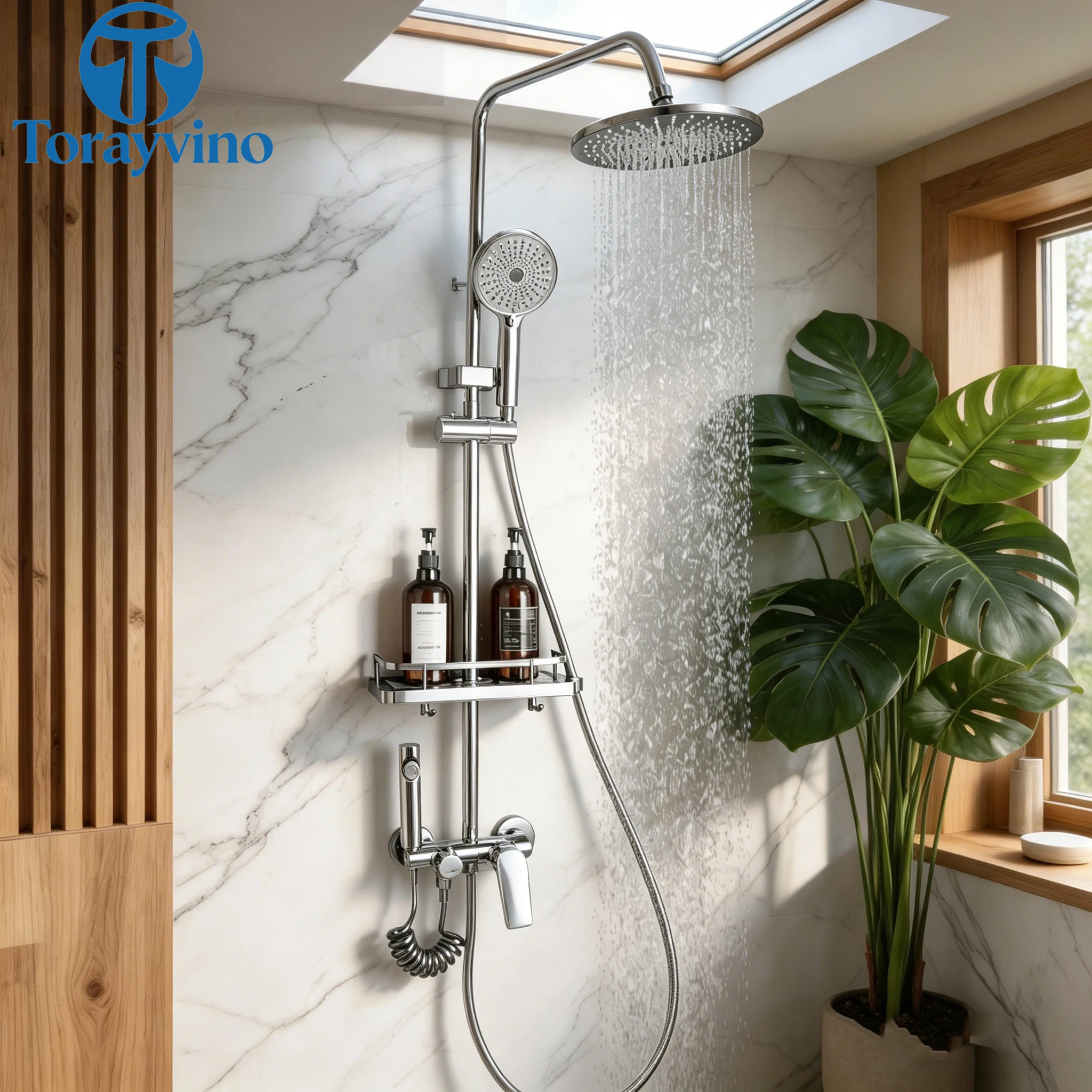 Torayvino Black luxury outdoor Shower System Set with high quality Bathroom Shower Faucet Set 4-way Rainfall Shower Set column
Torayvino Black luxury outdoor Shower System Set with high quality Bathroom Shower Faucet Set 4-way Rainfall Shower Set column