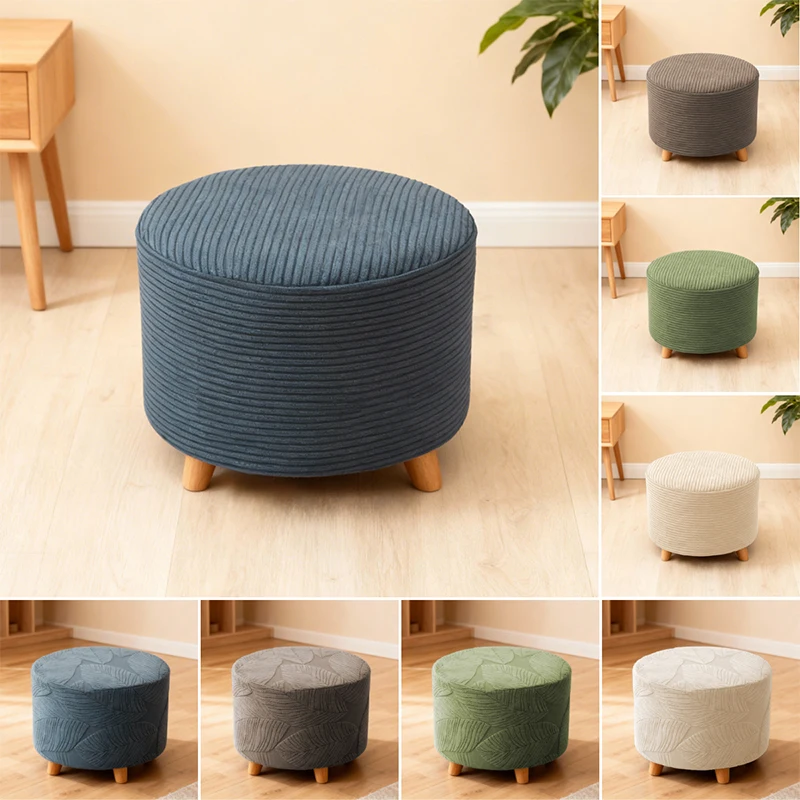 Stretch Round Footstool Cover Striped Jacquard Elastic Slipcover for Round Ottoman, Durable & Dust-Resistant Household
Stretch Round Footstool Cover Striped Jacquard Elastic Slipcover for Round Ottoman, Durable & Dust-Resistant Household
