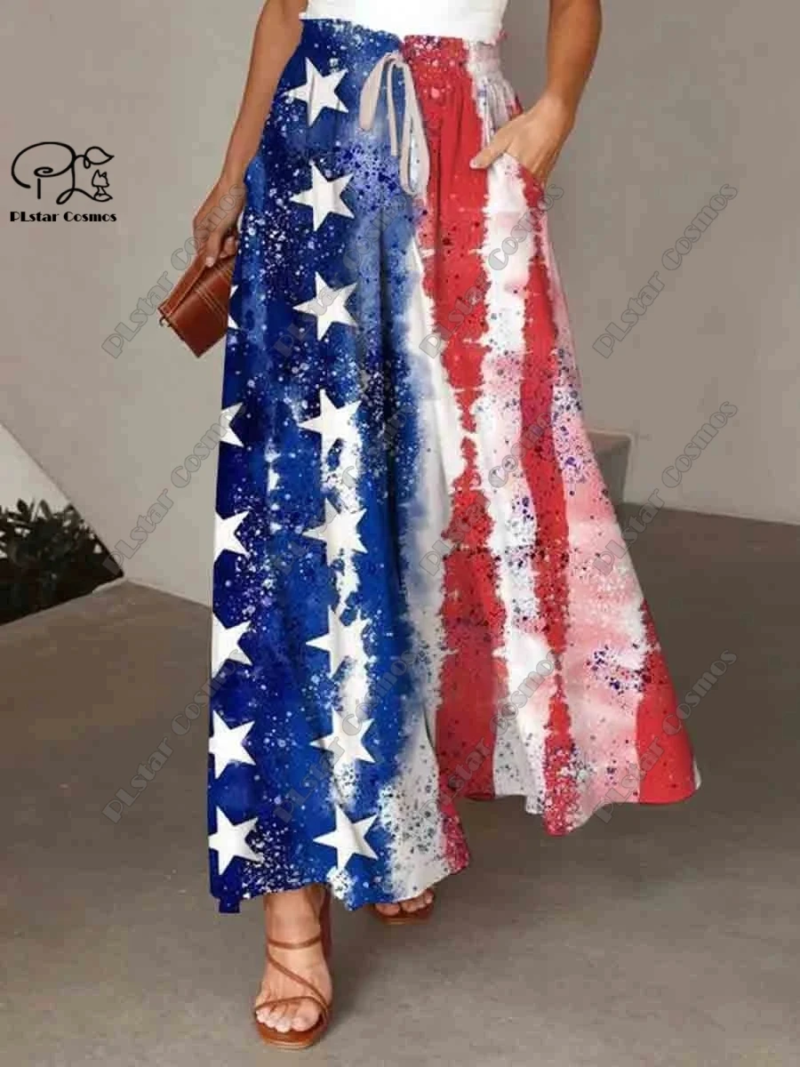3D printing colorful national flag plaid dream catcher pattern women's wide-leg pants elastic waist pleated trousers series
3D printing colorful national flag plaid dream catcher pattern women's wide-leg pants elastic waist pleated trousers series