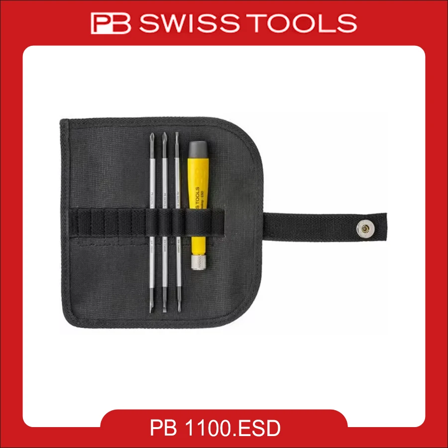 PB 1110 1113 Swiss Tools ESD Precision Screwdriver Kit with Interchangeable Anti Static Handle
PB 1110 1113 Swiss Tools ESD Precision Screwdriver Kit with Interchangeable Anti Static Handle