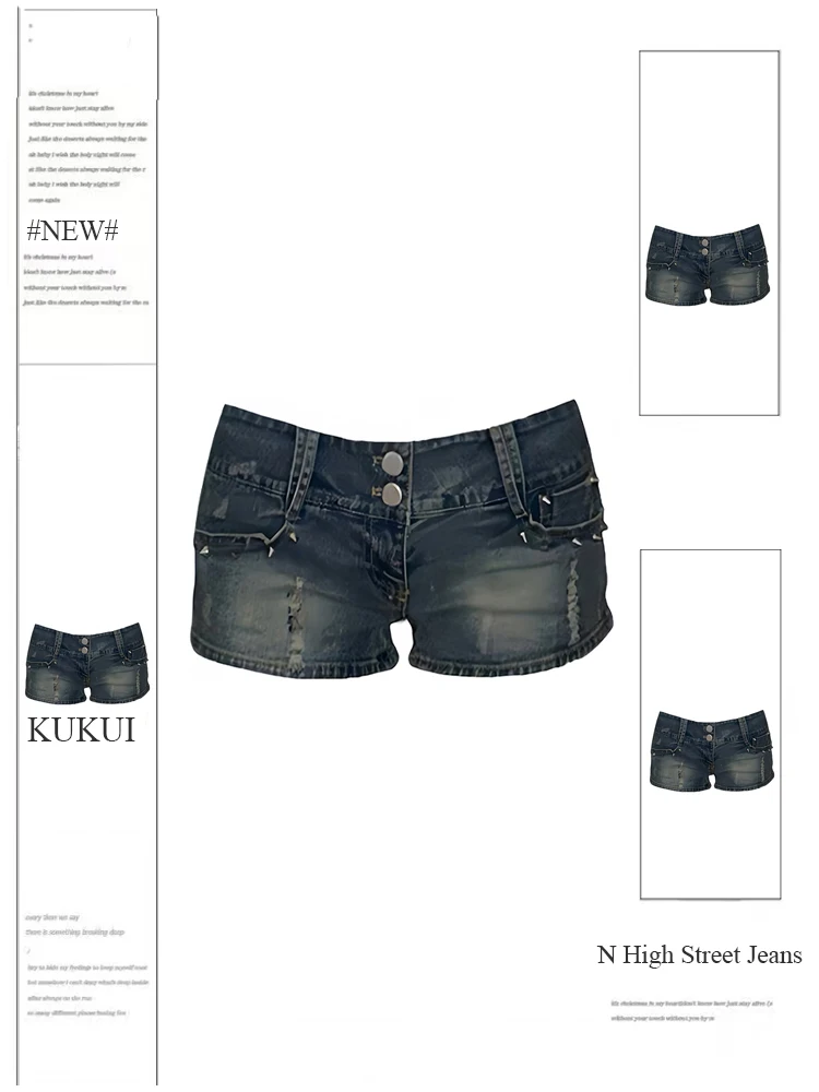 Women Blue Denim Shorts Vintage Korean Y2k Aesthetic Harajuku Low Waist Jean Shorts A-line Mini Short Pants 2000s Clothes Summer
Women Blue Denim Shorts Vintage Korean Y2k Aesthetic Harajuku Low Waist Jean Shorts A-line Mini Short Pants 2000s Clothes Summer