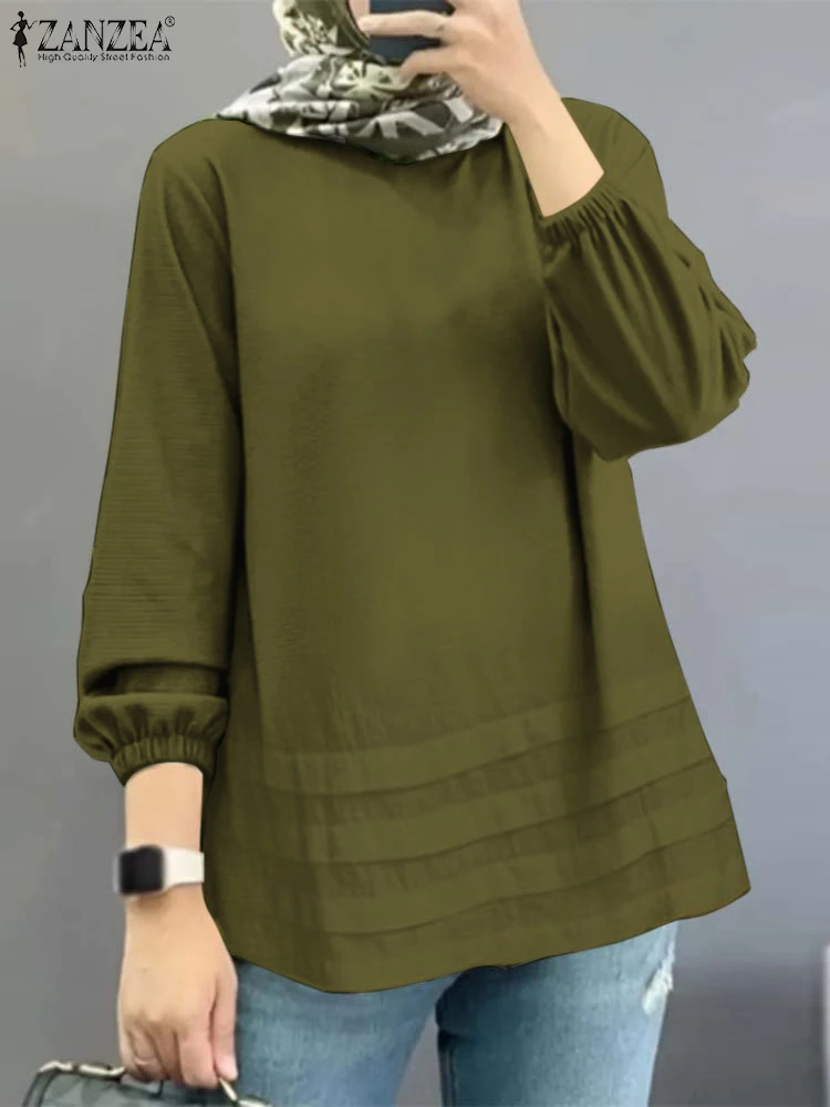 Fashion Solid Dubai Turkey Abaya Muslim Shirt Elegant Women Long Sleeve Work Blouse ZANZEA 2024 Spring Tops Casual Loose Blusas
Fashion Solid Dubai Turkey Abaya Muslim Shirt Elegant Women Long Sleeve Work Blouse ZANZEA 2024 Spring Tops Casual Loose Blusas