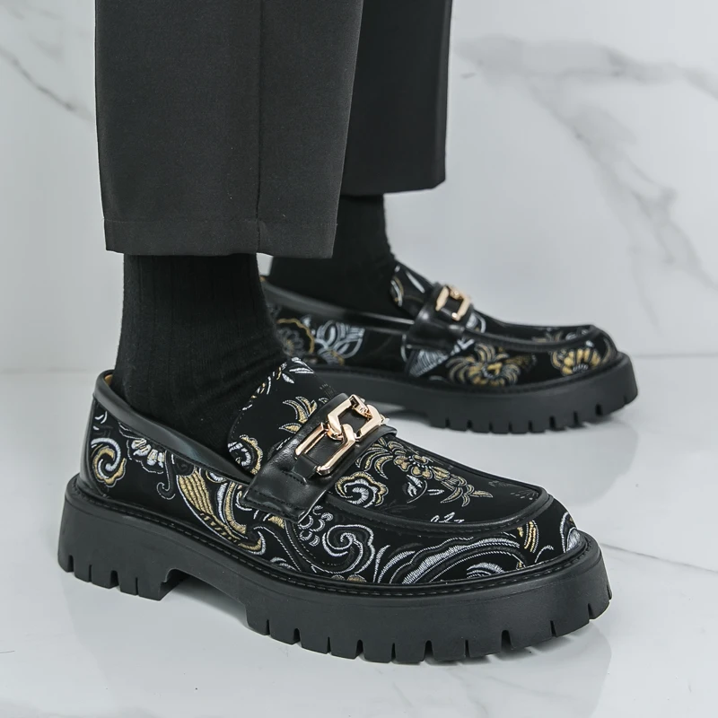 Man Leather Shoe Casual Dress Shoes Platform Comfortable Business Formal British Style Luxury Slip-On Male Loafers For Men Black
Man Leather Shoe Casual Dress Shoes Platform Comfortable Business Formal British Style Luxury Slip-On Male Loafers For Men Black