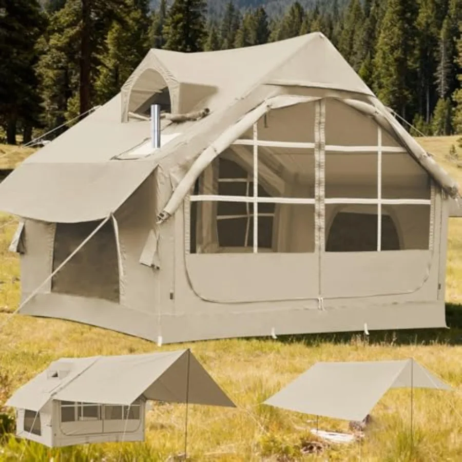 Camping inflatable tent with waterproof PVC material, beige color, quick-setup air inflation for family weekend glamping
Camping inflatable tent with waterproof PVC material, beige color, quick-setup air inflation for family weekend glamping