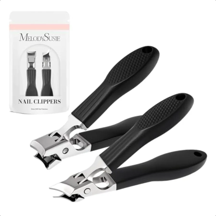 Wide Jaw Opening Nail Clippers Set 2 pcs Toenail Clippers for Seniors Thick Nails AntiSplash Curved and Slanted Nail Clippers f 
Wide Jaw Opening Nail Clippers Set 2 pcs Toenail Clippers for Seniors Thick Nails AntiSplash Curved and Slanted Nail Clippers f