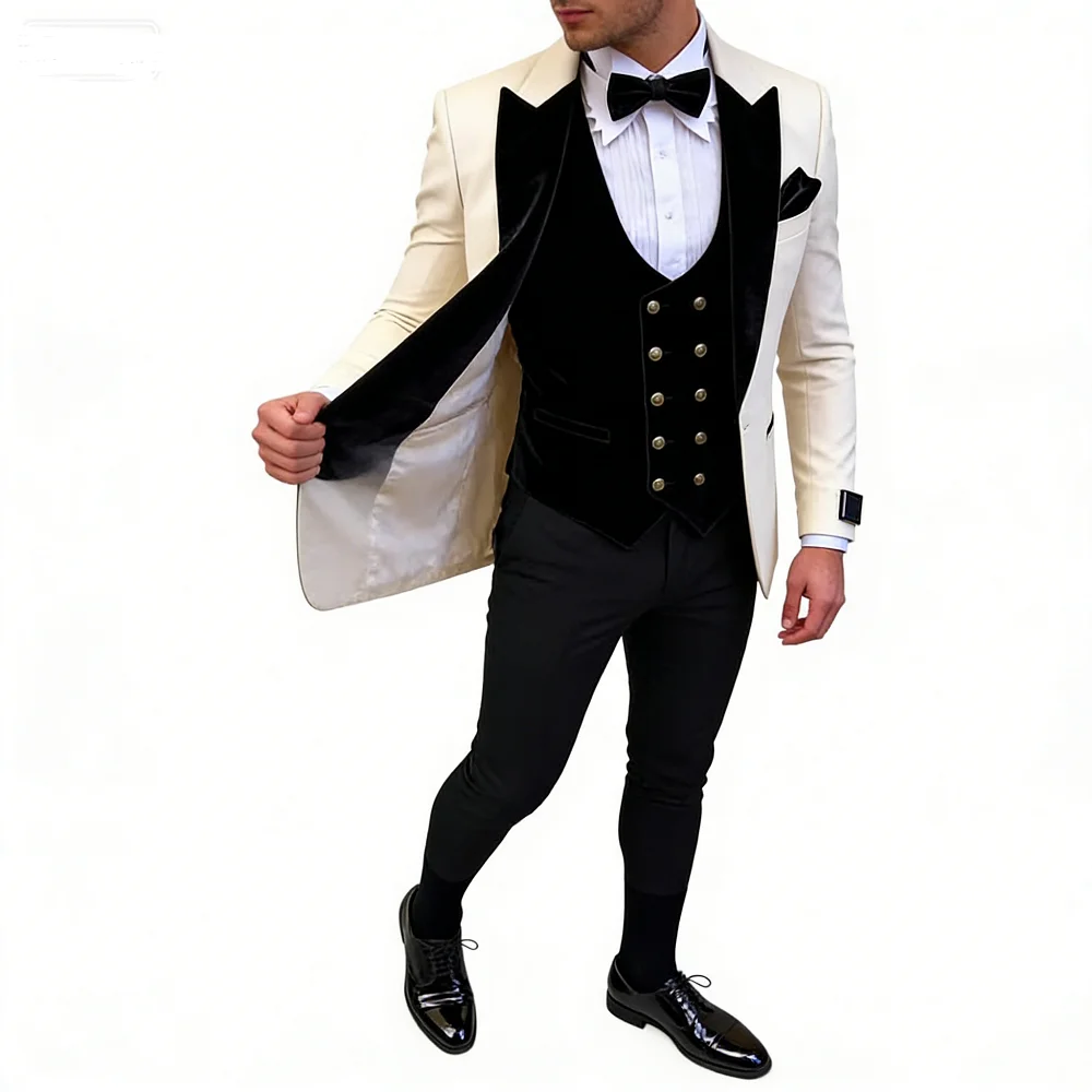 Мужской однотонный свадебный смокинг из трех предметов на одной пуговице с шалью и лацканами, куртка, жилет, брюки, облегающий костюм для ужина, жениха, формальный костюм
Мужской однотонный свадебный смокинг из трех предметов на одной пуговице с шалью и лацканами, куртка, жилет, брюки, облегающий костюм для ужина, жениха, формальный костюм