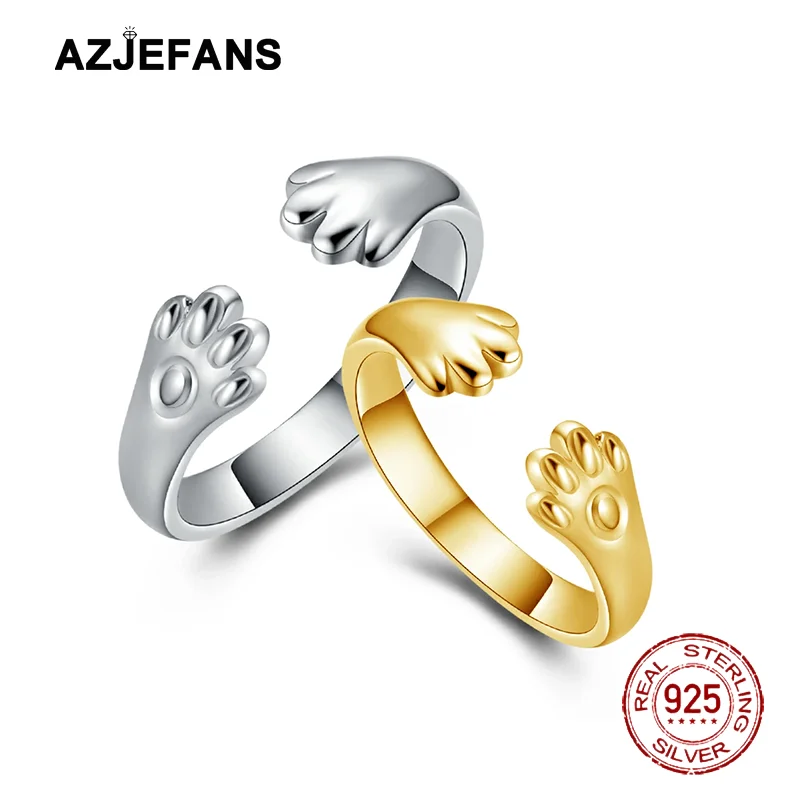 AZJEFANS 925 Sterling Silver Cute Cat claw open Ring For Women Charm Ring Jewelry Girls Gift
AZJEFANS 925 Sterling Silver Cute Cat claw open Ring For Women Charm Ring Jewelry Girls Gift