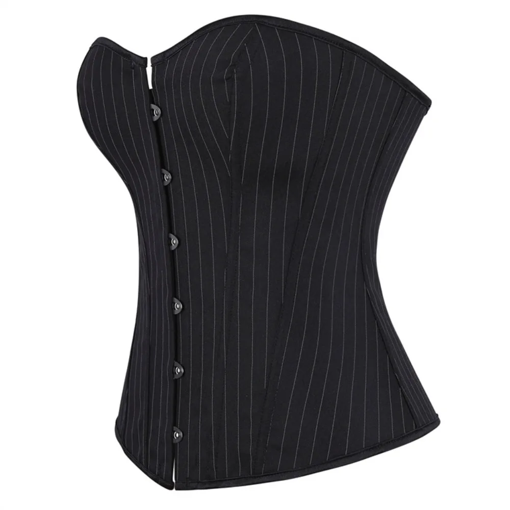 Sexy Black Striped Overbust Corset Office Lady Corselet Sexy Women Zip Corset Bustier Strapless Tops Costume Fashion
Sexy Black Striped Overbust Corset Office Lady Corselet Sexy Women Zip Corset Bustier Strapless Tops Costume Fashion