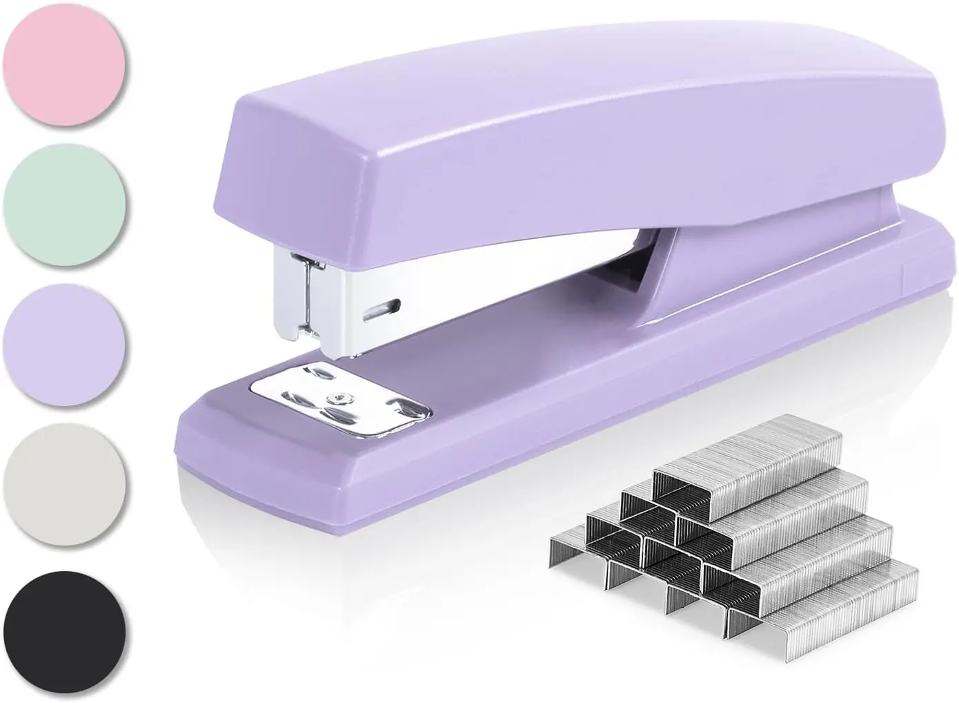 Desktop Stapler with 640 Staples, 25-Sheet Capacity, Purple, for Office & Home
Desktop Stapler with 640 Staples, 25-Sheet Capacity, Purple, for Office & Home