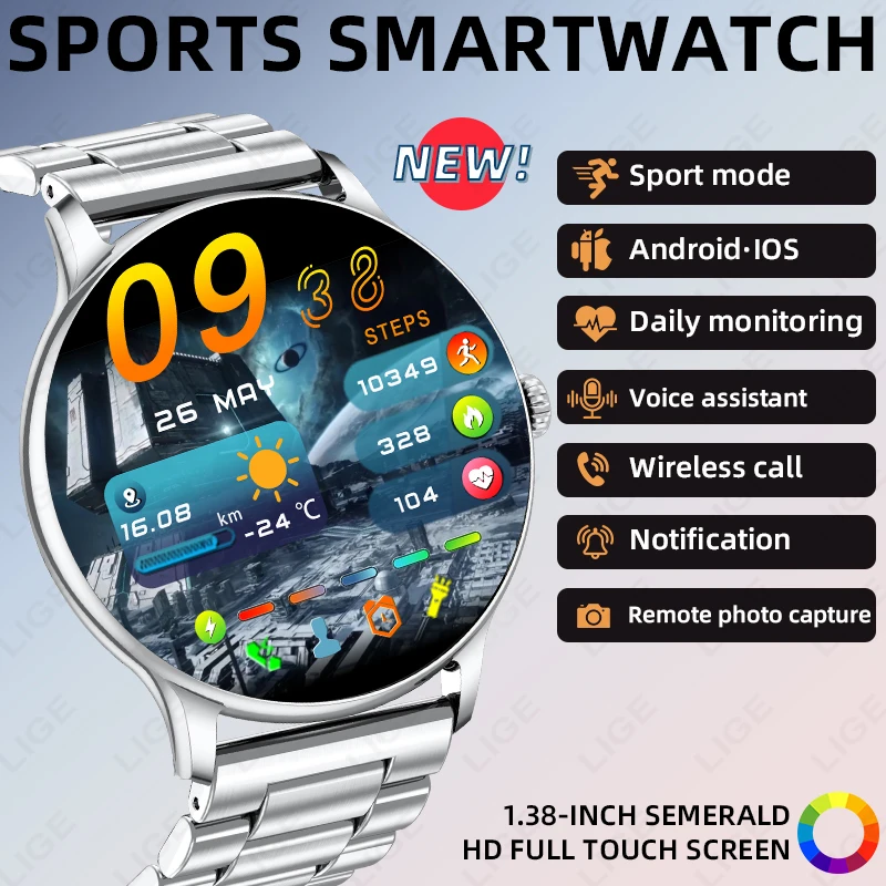 LIGE Full Touch Sport Fitness Tracker Smart Watch Men Utra Thin HD Screen Smartwatch Women Bluetooth Call IP68 Waterproof Watch
LIGE Full Touch Sport Fitness Tracker Smart Watch Men Utra Thin HD Screen Smartwatch Women Bluetooth Call IP68 Waterproof Watch