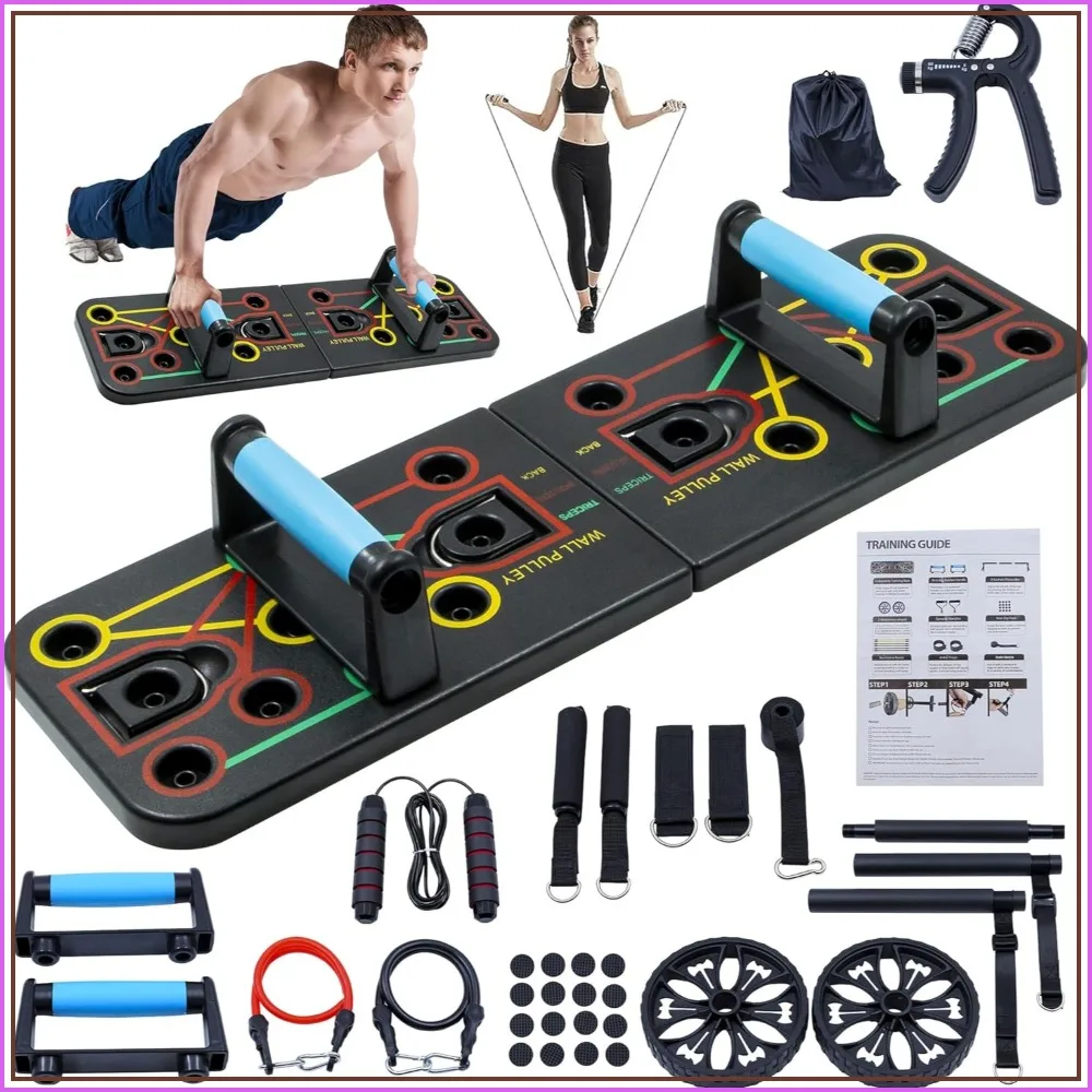 17 in 1 Push Up Board, Portable Dismountable Push Up Bar for Home Gym, Multi-functional Pushup Stands Strength Training
17 in 1 Push Up Board, Portable Dismountable Push Up Bar for Home Gym, Multi-functional Pushup Stands Strength Training