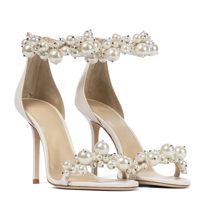 Summer New Round Head Pearl Open Toe One Line with Rhinestone Sandals Thin High Heels Banquet Dress Versatile Large Women's Shoe
Summer New Round Head Pearl Open Toe One Line with Rhinestone Sandals Thin High Heels Banquet Dress Versatile Large Women's Shoe