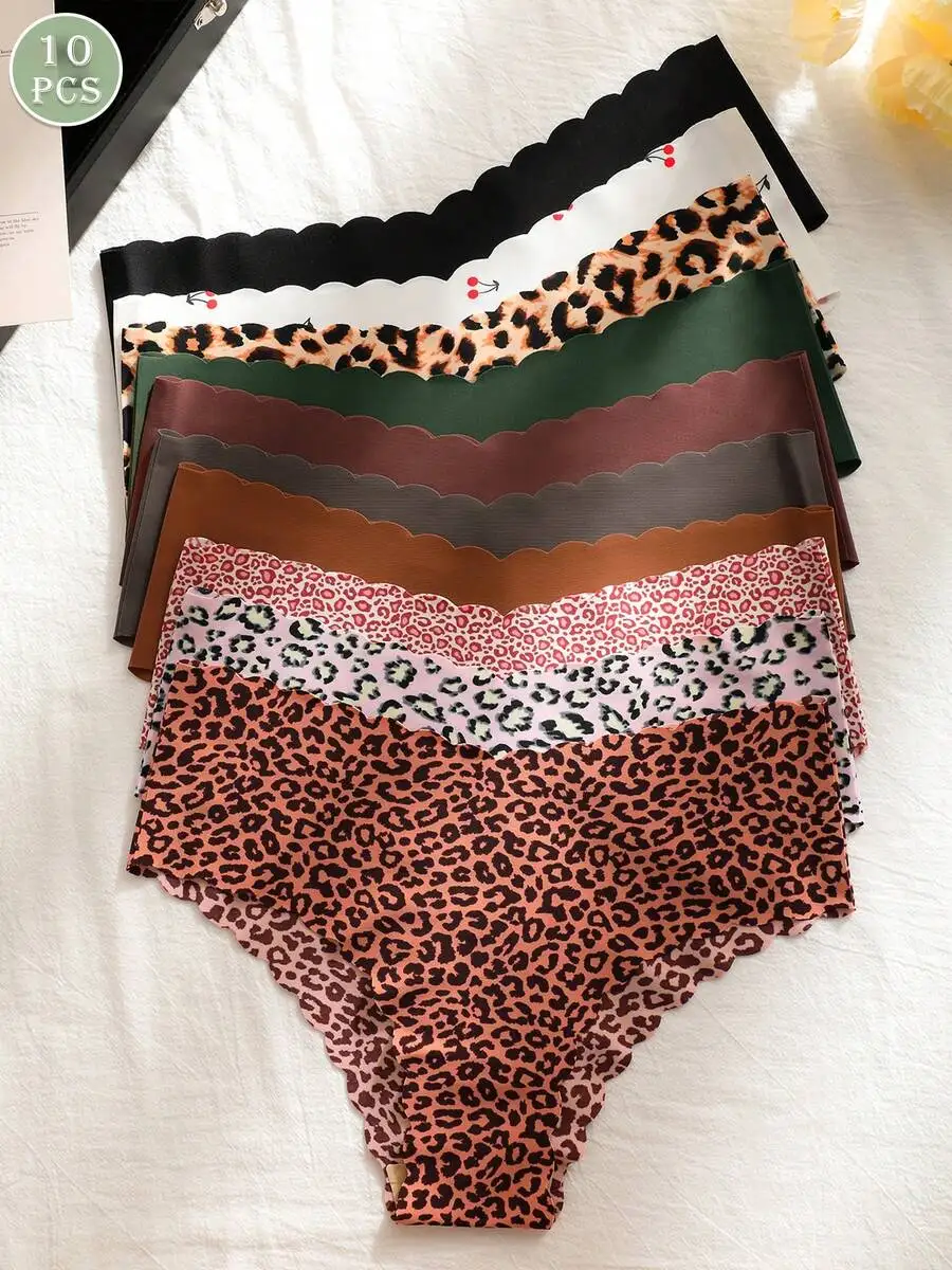 10pcs Women Seamless Hipster Briefs Soft Comfortable Leopard Print Underwear
10pcs Women Seamless Hipster Briefs Soft Comfortable Leopard Print Underwear