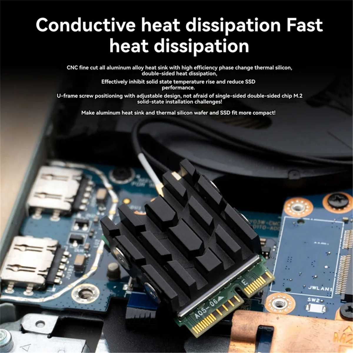 For Desktop Computer 2230 SSD Fan Heatsink M.2 2230 SSD Solid Disk Drive Radiators Fan SSD Heat Dissipation Pad
For Desktop Computer 2230 SSD Fan Heatsink M.2 2230 SSD Solid Disk Drive Radiators Fan SSD Heat Dissipation Pad