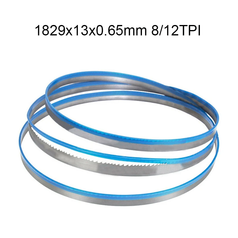 1829mm Bi Metal Bandsaw Blade 1829x13x0.65mm 8/12TPI Woodworking Tool for cutting Metals 1pcs
1829mm Bi Metal Bandsaw Blade 1829x13x0.65mm 8/12TPI Woodworking Tool for cutting Metals 1pcs