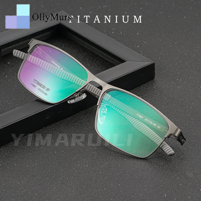 OLLYMURS Ultra-light Pure Titanium Sports Spectacle Frame Comfortable Non-slip Optical Prescription Glasses Frame Men
OLLYMURS Ultra-light Pure Titanium Sports Spectacle Frame Comfortable Non-slip Optical Prescription Glasses Frame Men