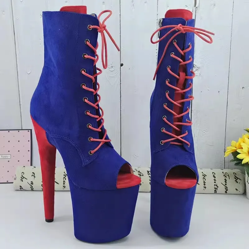 New 20CM/8inches Suede Upper Modern Sexy Nightclub Pole Dance Shoes High Heel Platform Women's Ankle Boots 023
New 20CM/8inches Suede Upper Modern Sexy Nightclub Pole Dance Shoes High Heel Platform Women's Ankle Boots 023