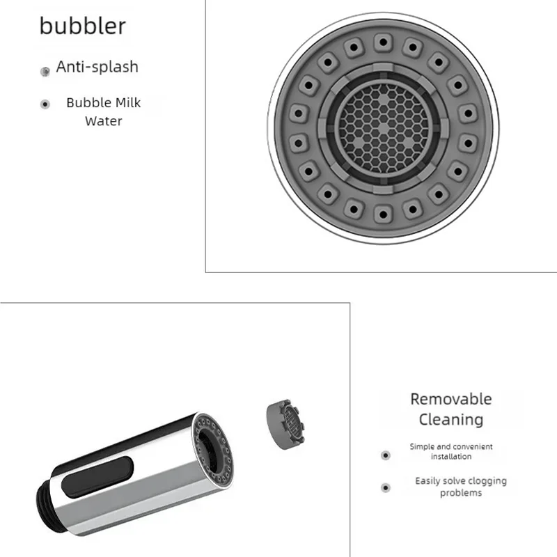 Прочный ABS двойной функциональный кухонный смеситель, выдвижная насадка-распылитель, экономия воды, распылительная насадка для душа для замены смесителя для раковины 
Прочный ABS двойной функциональный кухонный смеситель, выдвижная насадка-распылитель, экономия воды, распылительная насадка для душа для замены смесителя для раковины