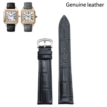 전체 가죽 소가죽 스트랩, 고급 통기성 및 내구성, CARTIER 탱크, 솔로, 산토스 가죽 스트랩 액세서리에 적합