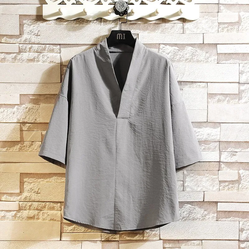 Мужская футболка из ледяного шелка с коротким рукавом в китайском стиле Тан, легкий летний модный топ Ханьфу, куртка с эффектом ледяного охлаждения
Мужская футболка из ледяного шелка с коротким рукавом в китайском стиле Тан, легкий летний модный топ Ханьфу, куртка с эффектом ледяного охлаждения