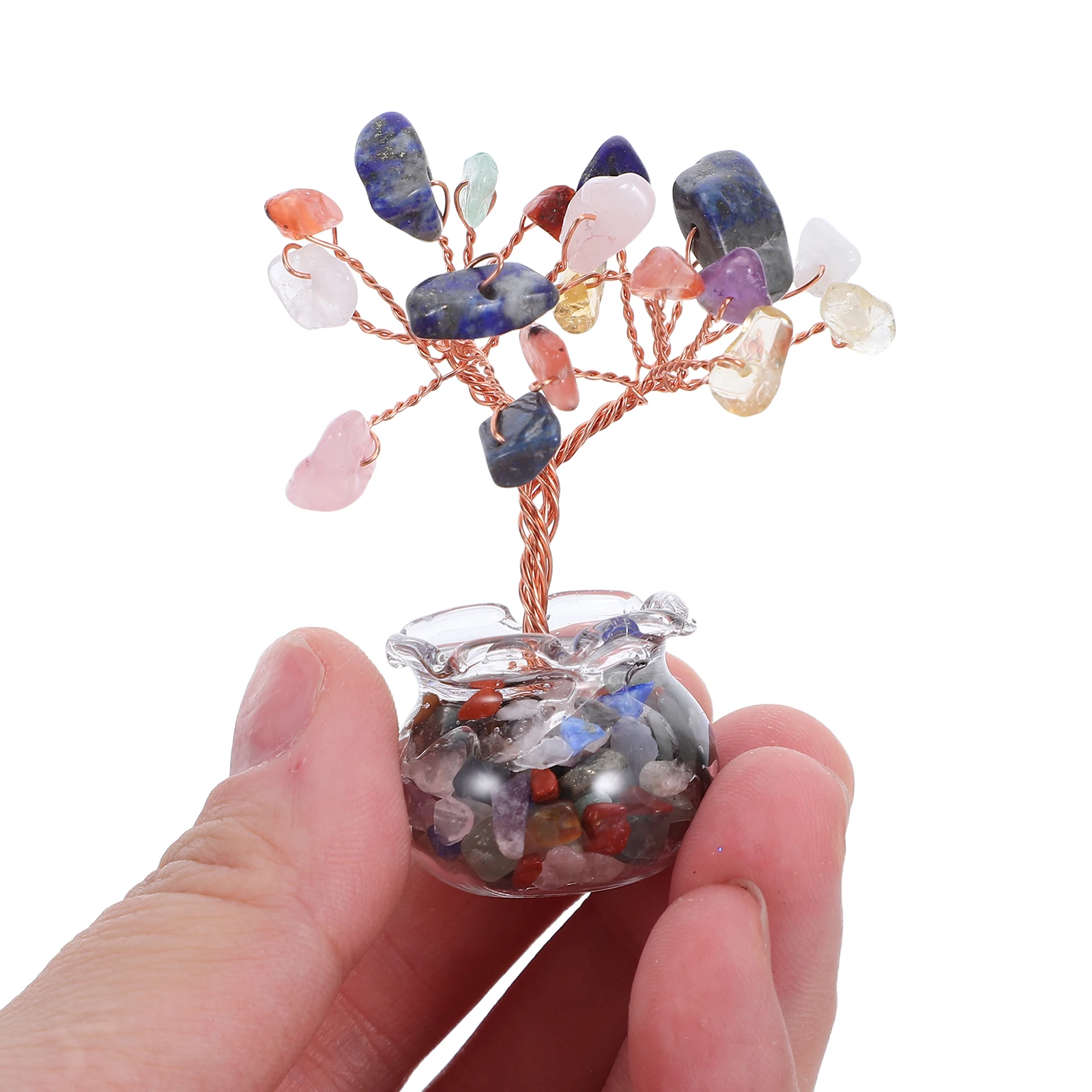 4pcs Mini Crystal Tree Bonsai Ornaments Desktop Decor Money Tree Glass Base Wealth Symbol Home Office Lucky Decoration Set 
4pcs Mini Crystal Tree Bonsai Ornaments Desktop Decor Money Tree Glass Base Wealth Symbol Home Office Lucky Decoration Set