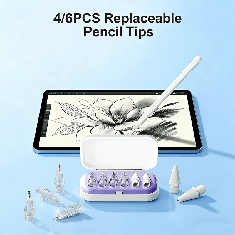 Thin Soft Nib Replacements: 4pcs/6pcs Pencil Refills for Apple Pencil 1/2/3rd (USB-C)/Pro
Thin Soft Nib Replacements: 4pcs/6pcs Pencil Refills for Apple Pencil 1/2/3rd (USB-C)/Pro