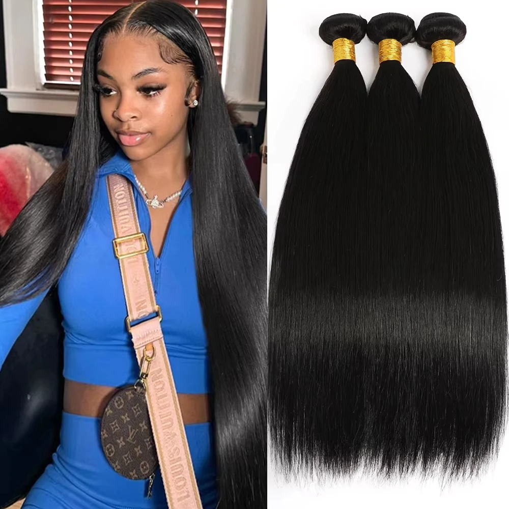Straight Bundles Human Hair Brazilian Remy Hair Weave Bundles 1/3/4 PCS Natural Black Hair Extensions
Straight Bundles Human Hair Brazilian Remy Hair Weave Bundles 1/3/4 PCS Natural Black Hair Extensions