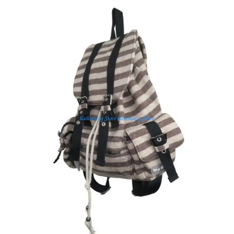 573B Large Capacity Daypacks Retro Stripes Backpack School Bag Travel Backpack
573B Large Capacity Daypacks Retro Stripes Backpack School Bag Travel Backpack