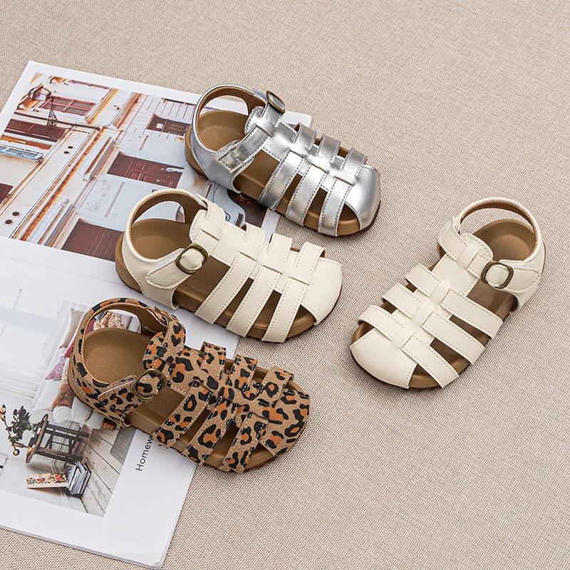 Summer Kids Toddler Boys Girls Casual Leopard Print Closed Toe Roman Sandals Buckle Non-Slip Sole for Daily Outdoor Beach Wear
Summer Kids Toddler Boys Girls Casual Leopard Print Closed Toe Roman Sandals Buckle Non-Slip Sole for Daily Outdoor Beach Wear