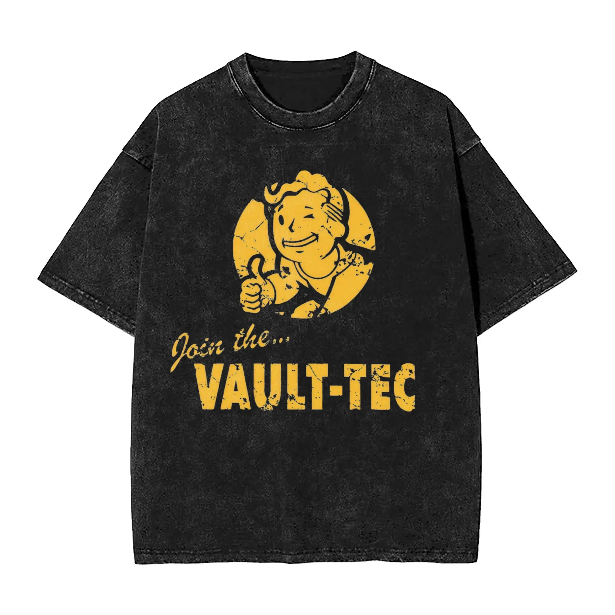 Промытая футболка Join The Vaults Fallouts Tec, модная футболка в стиле хип-хоп, уличная одежда большого размера, хлопковые топы с принтом, футболка для мужчин
Промытая футболка Join The Vaults Fallouts Tec, модная футболка в стиле хип-хоп, уличная одежда большого размера, хлопковые топы с принтом, футболка для мужчин
