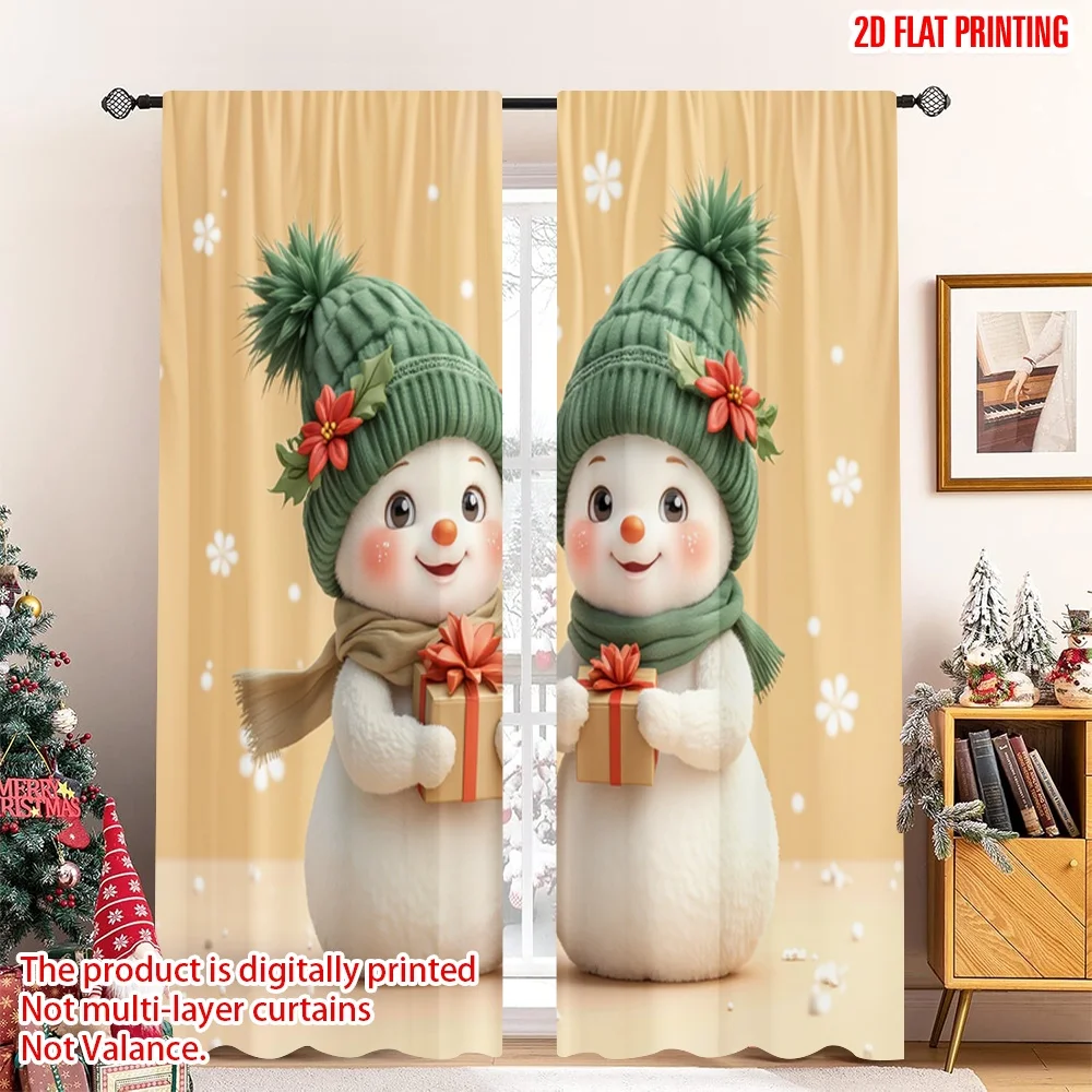 2pcs 2D flat printing Christmas Curtain Cute Snowman Christmas Gift Polyester Without Electricity 0 Use for Indoor Celebrations
2pcs 2D flat printing Christmas Curtain Cute Snowman Christmas Gift Polyester Without Electricity 0 Use for Indoor Celebrations