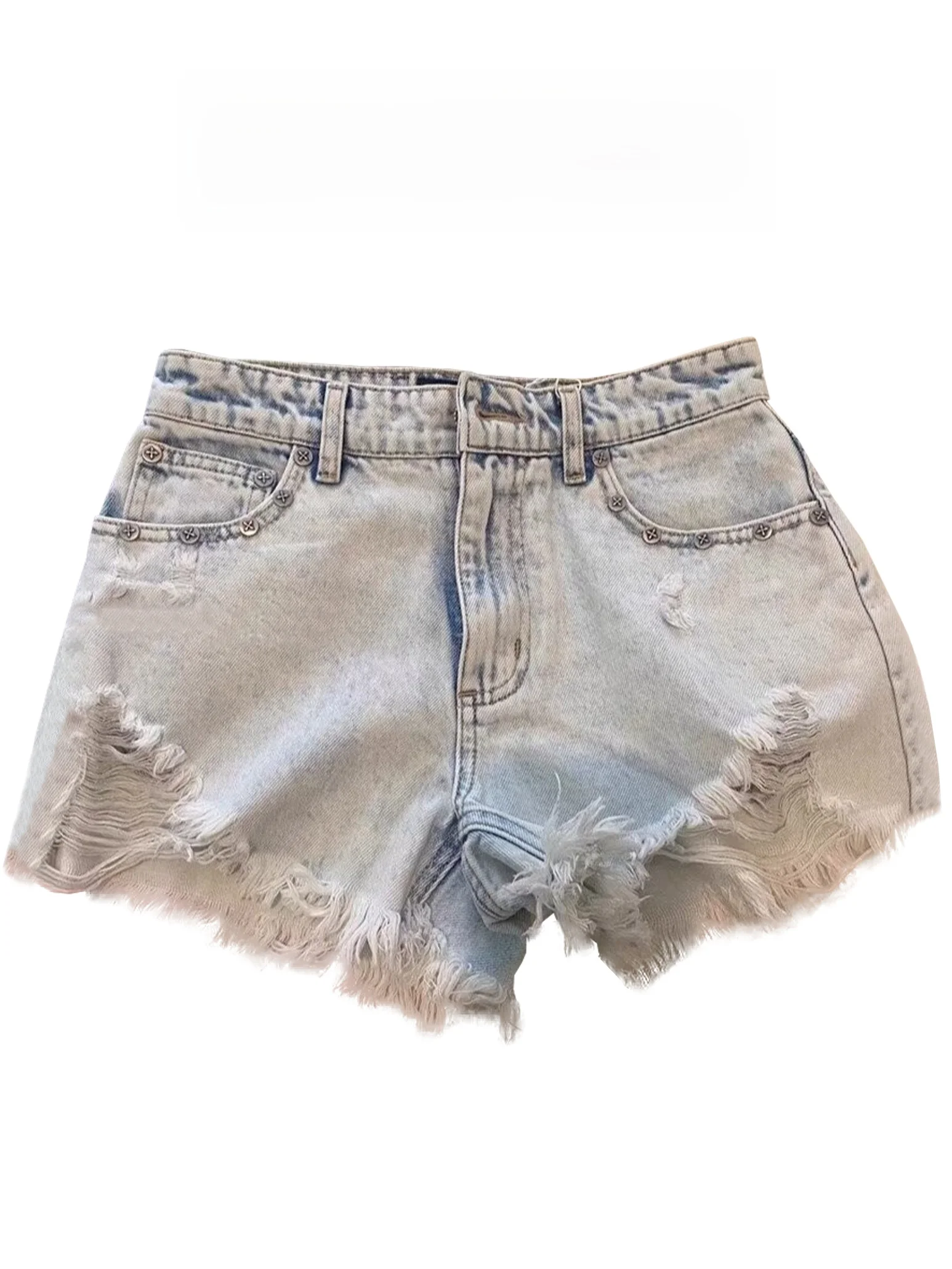 Retro Distressed High Waist Wide Leg Jeans Women's Summer New Sweet Spicy Slimming Casual Shorts Denim Frayed Hole Jeans
Retro Distressed High Waist Wide Leg Jeans Women's Summer New Sweet Spicy Slimming Casual Shorts Denim Frayed Hole Jeans