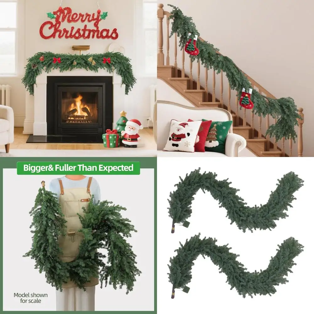 Artificial Norfolk Pine Garlands, 6FT Each, Real Touch Green, Ideal for Christmas and Winter Holidays, Indoor or Outdoor Use, Su
Artificial Norfolk Pine Garlands, 6FT Each, Real Touch Green, Ideal for Christmas and Winter Holidays, Indoor or Outdoor Use, Su
