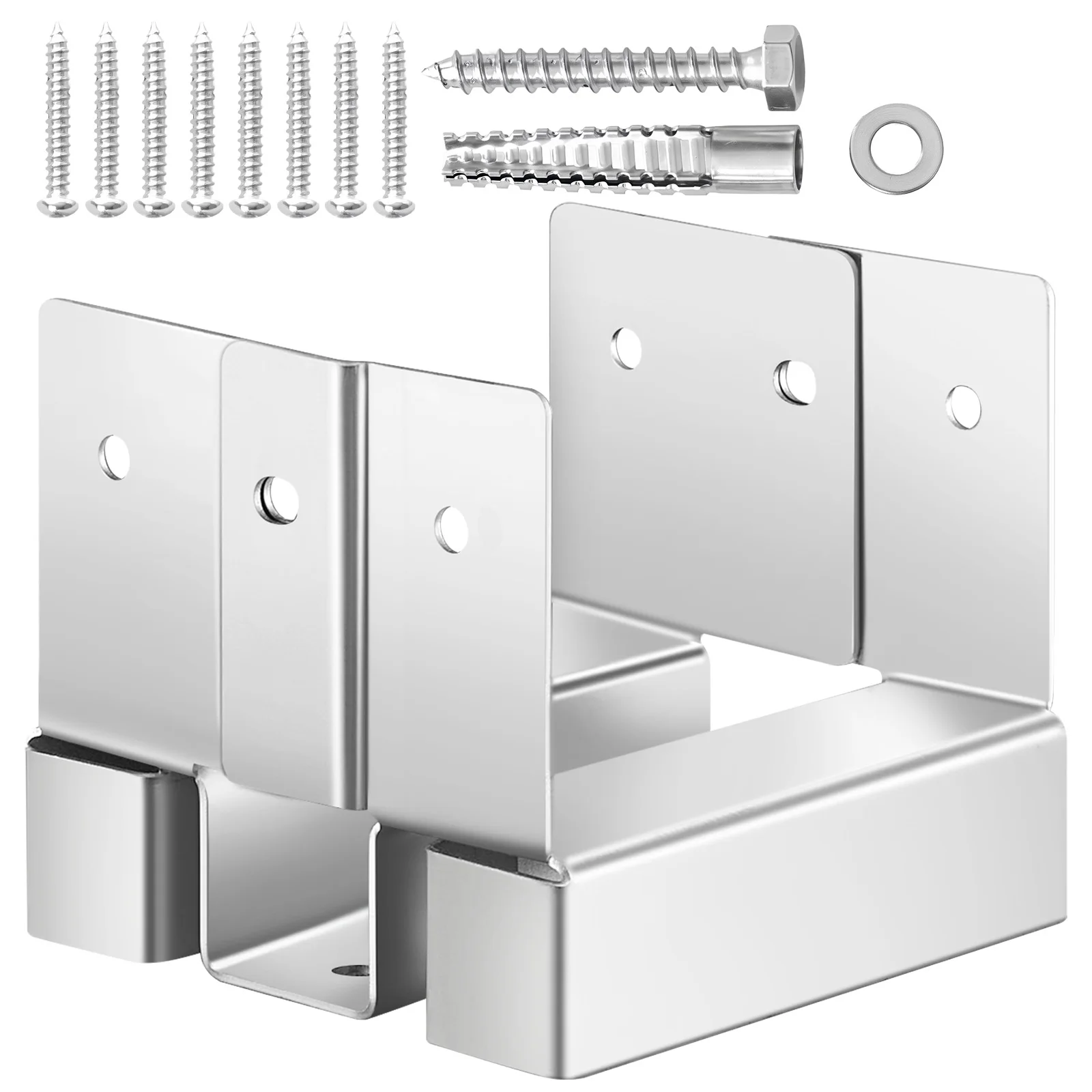 SucceBuy 4x4 Post Base 10 Pcs Inner Size 3.53 x 3.56inch Concrete Post Anchor Zinc-Plated Carbon Steel Posts Brackets for Patios
SucceBuy 4x4 Post Base 10 Pcs Inner Size 3.53 x 3.56inch Concrete Post Anchor Zinc-Plated Carbon Steel Posts Brackets for Patios